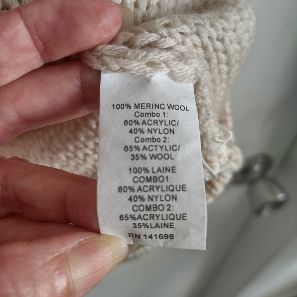 Ramy Brook Cream merino Wool Knit Sweater - Picture 7 of 8